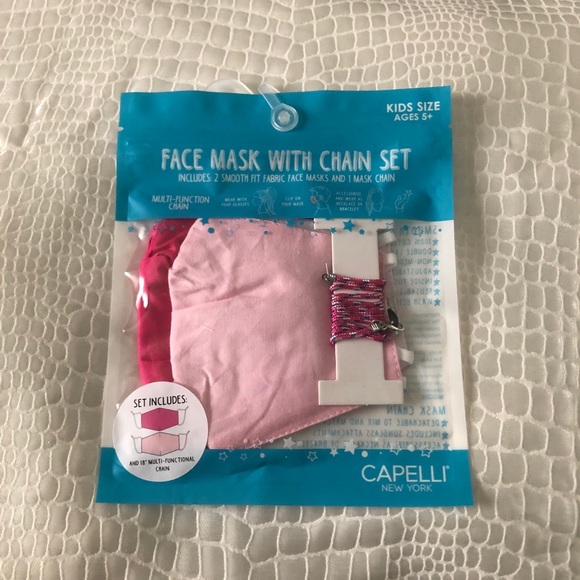 New Kid’s 2pk Mask w/Mask Chain - Picture 2 of 4